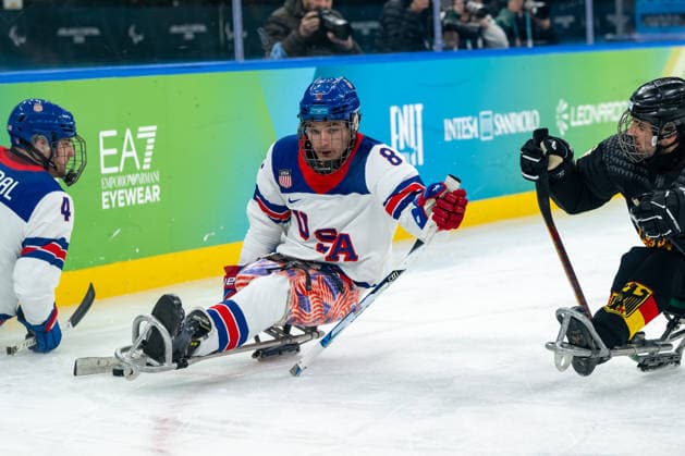 Para Ice hockey, Eishockey - Millano Cortina 2026 Winter Paralympics: Day 3 - GER-USA Para Ice Hockey - Milano Cortina 2026 Winter Paralympics: Day 3 MILANO SANTAGIULIA ICE HOCKEY ARENA MILANO, ITALY - MARCH 9: Preliminary Round - Group A Germany - United States Impressions of Team Para Ice Hockey Germany playing Team USA at March 9 at the Milano Cortina 2026 Winter Paralympics Para Ice Hockey Tournament in the Milano Santagiulia Ice Hockey Arena at day 3. (Photo by RALF KUCKUCK) Copyright 2026 Ralf Kuckuck