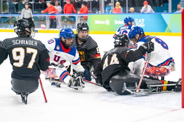 Para Ice hockey, Eishockey - Millano Cortina 2026 Winter Paralympics: Day 3 - GER-USA Para Ice Hockey - Milano Cortina 2026 Winter Paralympics: Day 3 MILANO SANTAGIULIA ICE HOCKEY ARENA MILANO, ITALY - MARCH 9: Preliminary Round - Group A Germany - United States Impressions of Team Para Ice Hockey Germany playing Team USA at March 9 at the Milano Cortina 2026 Winter Paralympics Para Ice Hockey Tournament in the Milano Santagiulia Ice Hockey Arena at day 3. (Photo by RALF KUCKUCK) Copyright 2026 Ralf Kuckuck