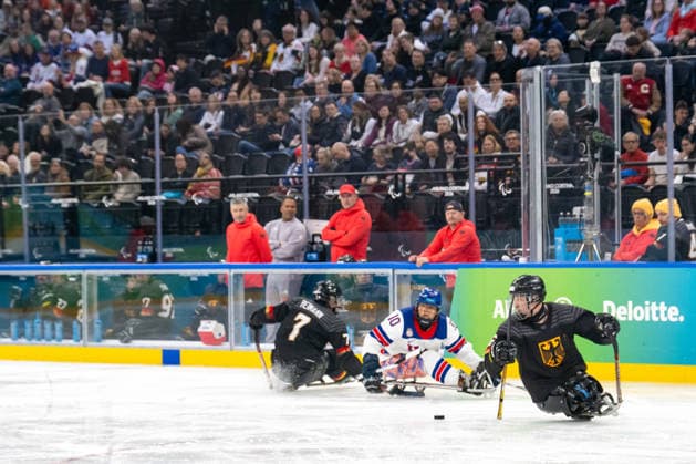 Para Ice hockey, Eishockey - Millano Cortina 2026 Winter Paralympics: Day 3 - GER-USA Para Ice Hockey - Milano Cortina 2026 Winter Paralympics: Day 3 MILANO SANTAGIULIA ICE HOCKEY ARENA MILANO, ITALY - MARCH 9: Preliminary Round - Group A Germany - United States Impressions of Team Para Ice Hockey Germany playing Team USA at March 9 at the Milano Cortina 2026 Winter Paralympics Para Ice Hockey Tournament in the Milano Santagiulia Ice Hockey Arena at day 3. (Photo by RALF KUCKUCK) Copyright 2026 Ralf Kuckuck