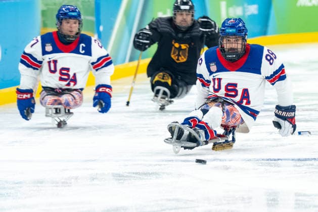 Para Ice hockey, Eishockey - Millano Cortina 2026 Winter Paralympics: Day 3 - GER-USA Para Ice Hockey - Milano Cortina 2026 Winter Paralympics: Day 3 MILANO SANTAGIULIA ICE HOCKEY ARENA MILANO, ITALY - MARCH 9: Preliminary Round - Group A Germany - United States Impressions of Team Para Ice Hockey Germany playing Team USA at March 9 at the Milano Cortina 2026 Winter Paralympics Para Ice Hockey Tournament in the Milano Santagiulia Ice Hockey Arena at day 3. (Photo by RALF KUCKUCK) Copyright 2026 Ralf Kuckuck
