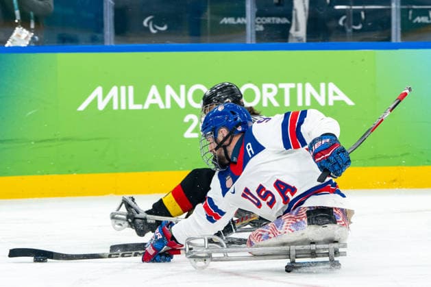 Para Ice hockey, Eishockey - Millano Cortina 2026 Winter Paralympics: Day 3 - GER-USA Para Ice Hockey - Milano Cortina 2026 Winter Paralympics: Day 3 MILANO SANTAGIULIA ICE HOCKEY ARENA MILANO, ITALY - MARCH 9: Preliminary Round - Group A Germany - United States Impressions of Team Para Ice Hockey Germany playing Team USA at March 9 at the Milano Cortina 2026 Winter Paralympics Para Ice Hockey Tournament in the Milano Santagiulia Ice Hockey Arena at day 3. (Photo by RALF KUCKUCK) Copyright 2026 Ralf Kuckuck