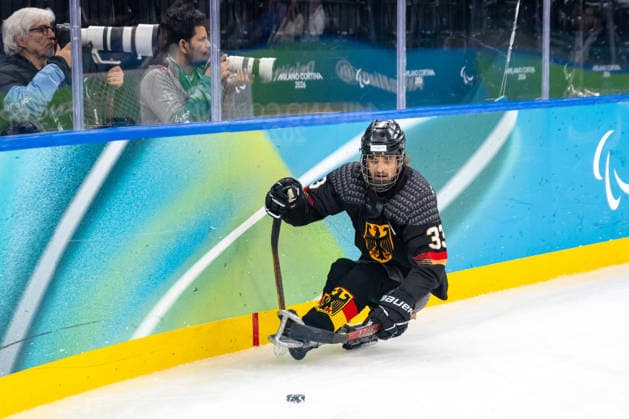 Para Ice hockey, Eishockey - Millano Cortina 2026 Winter Paralympics: Day 3 - GER-USA Para Ice Hockey - Milano Cortina 2026 Winter Paralympics: Day 3 MILANO SANTAGIULIA ICE HOCKEY ARENA MILANO, ITALY - MARCH 9: Preliminary Round - Group A Germany - United States Impressions of Team Para Ice Hockey Germany playing Team USA at March 9 at the Milano Cortina 2026 Winter Paralympics Para Ice Hockey Tournament in the Milano Santagiulia Ice Hockey Arena at day 3. (Photo by RALF KUCKUCK) Copyright 2026 Ralf Kuckuck