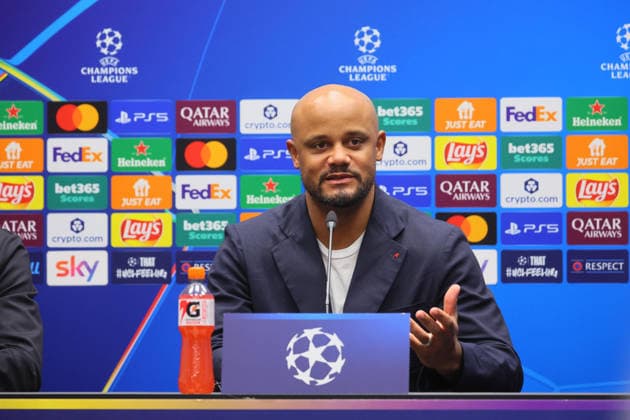 March 9, 2026, Bergamo, Lombardia: Bayer Monaco coach Vincent Kompany attends a press conference, PK, Pressekonferenz on the eve of the UEFA Champions League round of 16-1st leg soccer match between Atalanta BC and Bayern Munchen at Bergamo Stadium in Bergamo, Italy, 9 march 2026. ANSA MICHELE MARAVIGLIA Champions League MD-1 Atalanta BC-Bayern Munchen  - ZUMAa110 20260309_zaf_a110_022 Copyright: xMichelexMaravigliax
