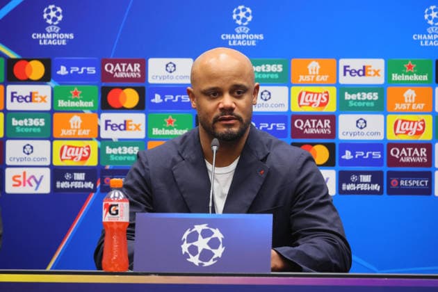 March 9, 2026, Bergamo, ITALY: Bayer Monaco coach Vincent Kompany attends a press conference, PK, Pressekonferenz on the eve of the UEFA Champions League round of 16- 1st leg soccer match between Atalanta BC and Bayern Munchen at Bergamo Stadium in Bergamo, Italy, 9 march 2026. ANSA MICHELE MARAVIGLIA Champions League MD-1: Atalanta BC-Bayern Munchen  - ZUMAa110 20260309_zaf_a110_029 Copyright: xMichelexMaravigliax
