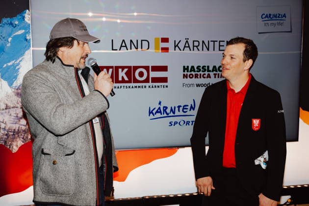 PARALYMPICS - Winter Paralympics Milano Cortina 2026 CORTINA D AMPEZZO,ITALY,09.MAR.26 - PARALYMPICS - Paralympic Winter games, Winterspiele,Spiele, Summer games Milano Cortina 2026, Austria House, Kaernten-Abend. Image shows Christoph Kulterer (Hasslacher) and Markus Salcher (AUT).  GEPAxpictures xMatthiasxTrinkl