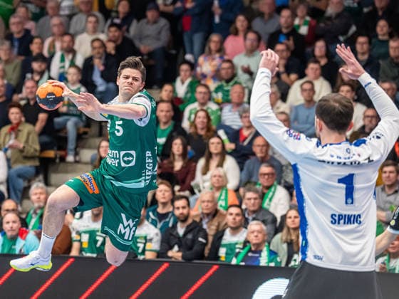 Rutger ten Velde (Frisch Auf Goeppingen, 05) von aussen, Frisch Auf Goeppingen vs. ThSV Eisenach, Handball, 1. Bundesliga, Herren, Spielzeit 2025 2026, 09.03.2026, Frisch Auf Goeppingen vs. ThSV Eisenach, Handball, 1. Bundesliga, Herren, Spielzeit 2025 2026, 09.03.2026 Goeppingen Copyright: xEibner-Pressefoto MichaelxSchmidx EP_MST