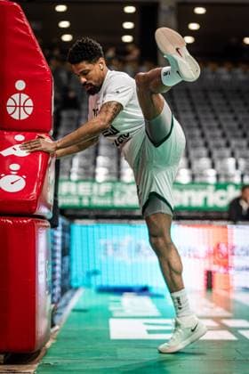 Urald King (Gladiators Trier) beim Warm Up, Vet Concept Gladiators Trier vs MLP Academics Heidelberg, Basketball, easyCredit BBL, 23. Spieltag, Saison 2025 2026, 09.03.2026 Vet Concept Gladiators Trier vs MLP Academics Heidelberg, Basketball, easyCredit BBL, 23. Spieltag, Saison 2025 2026, 09.03.2026 Copyright: xEibner-Pressefoto AlexanderxNeisx EP_ANS