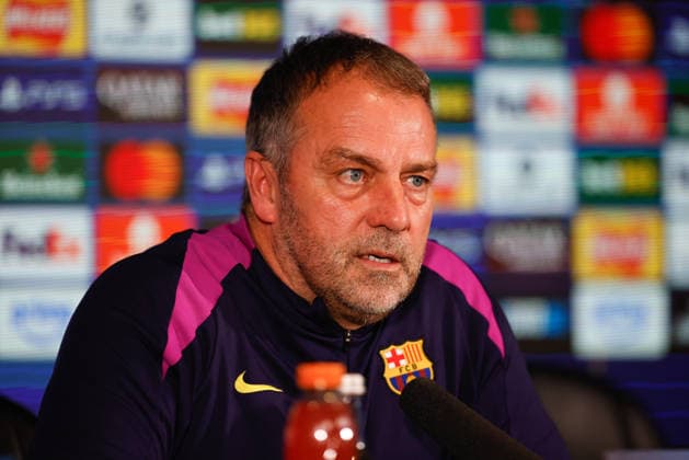 Newcastle United Barcelona Press and Training Hansi Flick Manager of Barcelona press conference, PK, Pressekonferenz during the Newcastle United Barcelona training session press conference at Newcastle United Training Centre, Benton, UK on 9 March 2026. Benton Newcastle United Training Centre Tyne and Wear UK Editorial use only , Copyright: xCraigxCowanx PSI-23866-0092
