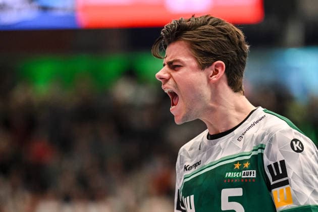 Goeppingen, Deutschland, 09.03.26: Rutger ten Velde (FRISCH AUF! Goeppingen) gestikuliert, gestik, jubelt waehrend des Daikin Handball Bundesliga Spiels zwischen FRISCH AUF! Goeppingen vs ThSV Eisenach in der EWS Arena am 09. März 2026 in Goeppingen, Deutschland. (Foto von Harry Langer DeFodi Images) Goeppingen, Germany, 09.03.26: Rutger ten Velde (FRISCH AUF! Goeppingen) gestures during the Daikin Handball Bundesliga match between FRISCH AUF! Goeppingen vs ThSV Eisenach at EWS Arena on March 9, 2026 in Goeppingen, Germany. (Photo by Harry Langer DeFodi Images) (Photo by Harry Langer DeFodi Images) -