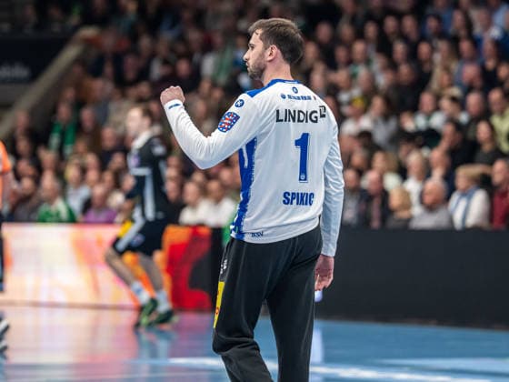 Matija Spikic (ThSV Eisenach, 01) ballt die Jubelfaust, Frisch Auf Goeppingen vs. ThSV Eisenach, Handball, 1. Bundesliga, Herren, Spielzeit 2025 2026, 09.03.2026, Frisch Auf Goeppingen vs. ThSV Eisenach, Handball, 1. Bundesliga, Herren, Spielzeit 2025 2026, 09.03.2026 Goeppingen Copyright: xEibner-Pressefoto MichaelxSchmidx EP_MST