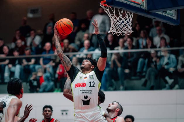 BB-2BL SBB Baskets - BBC Bayreuth Cantia Jevon Rahming (BBC Bayreuth) waehrend der Saison 2025-2026 in der 2. Barmer Basketball Bundesliga Pro A am 26. Spieltag zwischen SBB Baskets und BBC Bayreuth in der Wolfgang-Lakenmacher-Halle am 9. March 2026 in Magdeburg, Sachsen Anhalt, Deutschland