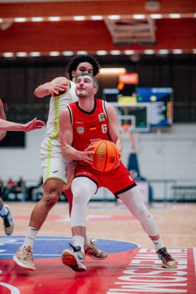 BB-2BL SBB Baskets - BBC Bayreuth Martin Bogdanov (SBB Baskets) waehrend der Saison 2025-2026 in der 2. Barmer Basketball Bundesliga Pro A am 26. Spieltag zwischen SBB Baskets und BBC Bayreuth in der Wolfgang-Lakenmacher-Halle am 9. March 2026 in Magdeburg, Sachsen Anhalt, Deutschland