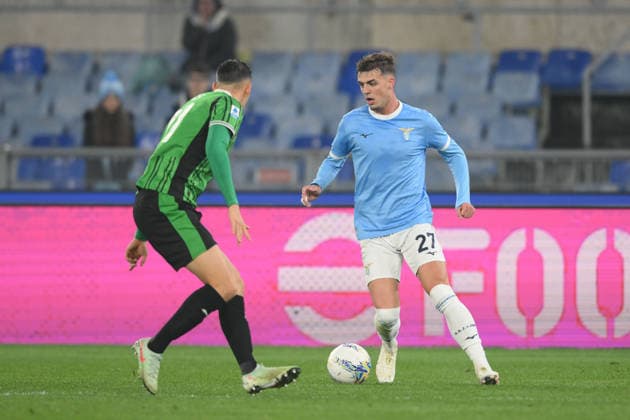 Foto IPP Roberto Ramaccia Roma 9 3 2026 Campionato di Calcio Serie A 2025 2026 Lazio vs Sassuolo Nella foto Daniel Maldini of SS Lazio sulla palla Italy Photo Press - World Copyright Roma italy Italia ITALY  Copyright: xR4924_italyphotopressx