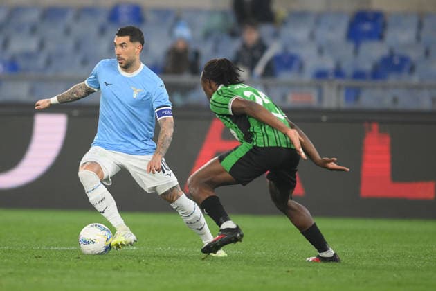 Foto IPP Roberto Ramaccia Roma 9 3 2026 Campionato di Calcio Serie A 2025 2026 Lazio vs Sassuolo Nella foto Mattia Zaccagni of SS Lazio in azione palla al piede Italy Photo Press - World Copyright Roma italy Italia ITALY  Copyright: xR4924_italyphotopressx