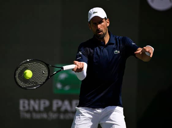 Tennis 2026: BNP Paribas Open MAR 09 March 09, 2026 Novak Djokovic (SRB) returns a shot against Aleksandar Kovacevic during their second round match at the BNP Paribas Open held at the Indian Wells Tennis Garden in Indian Wells, California. California. Mandatory Photo Credit : Charles Baus CSM (Credit Image: Â Charles Baus Cal Media) Indian Wells Ca United States of America EDITORIAL USE ONLY Copyright: xx ZUMA-20260309_zma_c04_165.jpg CharlesxBausx csmphotothree478949