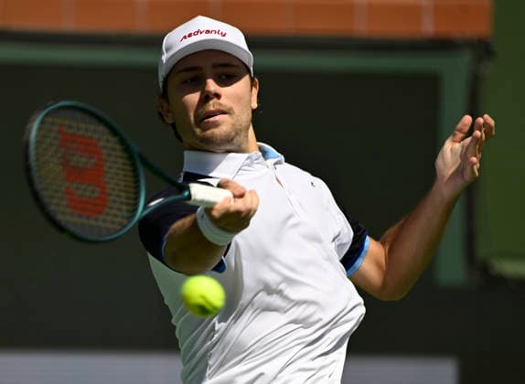 Tennis 2026: BNP Paribas Open MAR 09 March 09, 2026 Aleksandar Kovacevic returns a shot against Novak Djokovic (SRB) during their second round match at the BNP Paribas Open held at the Indian Wells Tennis Garden in Indian Wells, California. California. Mandatory Photo Credit : Charles Baus CSM (Credit Image: Â Charles Baus Cal Media) Indian Wells Ca United States of America EDITORIAL USE ONLY Copyright: xx ZUMA-20260309_zma_c04_159.jpg CharlesxBausx csmphotothree478955