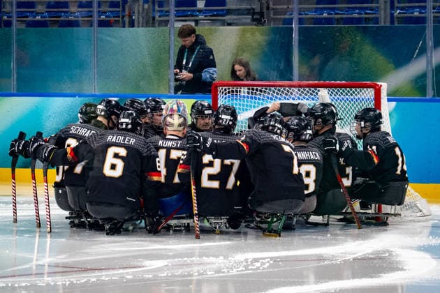Para Ice hockey, Eishockey - Millano Cortina 2026 Winter Paralympics: Day 3 - GER-USA Para Ice Hockey - Milano Cortina 2026 Winter Paralympics: Day 3 MILANO SANTAGIULIA ICE HOCKEY ARENA MILANO, ITALY - MARCH 9: Preliminary Round - Group A Germany - United States Impressions of Team Para Ice Hockey Germany playing Team USA at March 9 at the Milano Cortina 2026 Winter Paralympics Para Ice Hockey Tournament in the Milano Santagiulia Ice Hockey Arena at day 3. (Photo by RALF KUCKUCK) Copyright 2026 Ralf Kuckuck