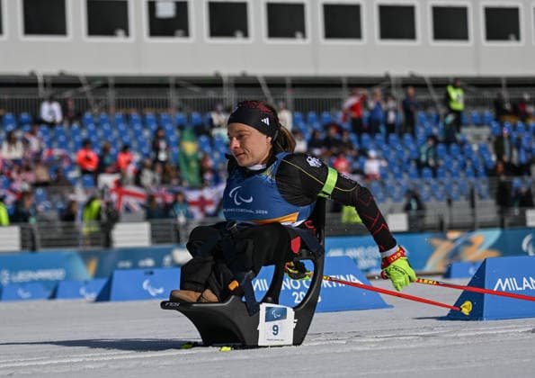 Para Biathlon - Milano Cortina 2026 Paralympic Winter Olympics: Women s Individual Sitting Anja WICKER (GER) competes in the Para Biathlon Women s Individual Sitting at Tesero Cross-Country Skiing Stadium during the Paralympic Winter games, Winterspiele,Spiele, Summer games in Tesero, Italy, on March 8, 2026 Tesero Trento Italy  Copyright: xRanjithxKumarx originalFilename:kumar-paralymp260308_npdnj.jpg
