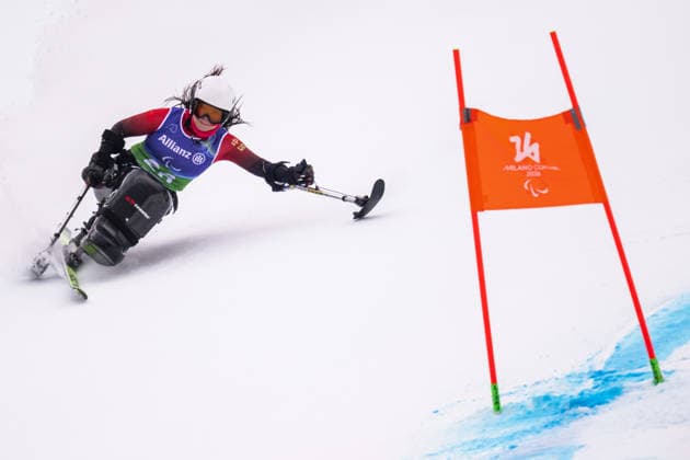 260310 Sitong Liu of China competes in the women s combined Super-G para alpine skiing during day 4 of the Milano Cortina 2026 Winter Paralympic Games on March 10, 2026 in Cortina. Photo: Maxim Thore BILDBYRAN kod MT MT1016 alpint alpine skiing paralympic games paralympics paralympiska spel paralympiske leker vinter-paralympics winter paralympics milano cortina 2026 milano cortina 2026 winter paralympic games 4 bbeng kombination kina *** 260310 Sitong Liu of China competes in the women s combined Super G para alpine skiing during day 4 of the Milano Cortina 2026 Winter Paralympic Games on March 10, 2026 in Cortina Photo Maxim Thore BILDBYRAN kod MT MT1016 alpint alpine skiing paralympic games paralympiska spel paralympiske leker vinter paralympics winter paralympics milano cortina 2026 milano cortina 2026 winter paralympic games 4 bbeng kombination kina  Copyright: MAXIMxTHORE BB260310MT003