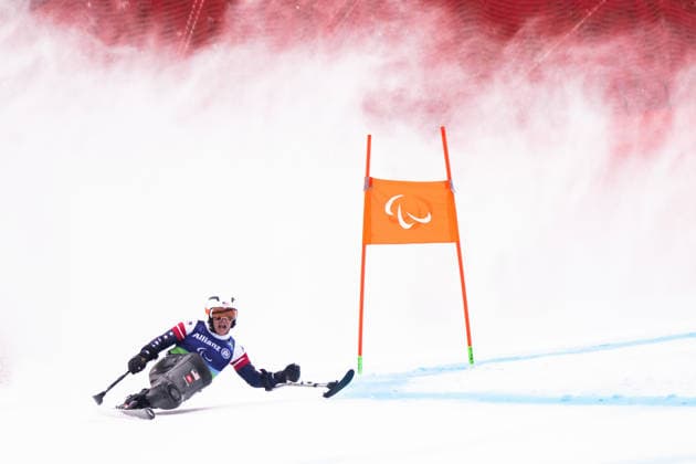 260310 Andrew Kurka of United States competes in the men s combined Super-G para alpine skiing during day 4 of the Milano Cortina 2026 Winter Paralympic Games on March 10, 2026 in Cortina. Photo: Maxim Thore BILDBYRAN kod MT MT1017 alpint alpine skiing paralympic games paralympics paralympiska spel paralympiske leker vinter-paralympics winter paralympics milano cortina 2026 milano cortina 2026 winter paralympic games 4 bbeng kombination herr *** 260310 Andrew Kurka of United States competes in the men s combined Super G para alpine skiing during day 4 of the Milano Cortina 2026 Winter Paralympic Games on March 10, 2026 in Cortina Photo Maxim Thore BILDBYRAN kod MT MT1017 alpint alpine skiing paralympic games paralympiska spel paralympiske leker vinter paralympics winter paralympics milano cortina 2026 milano cortina 2026 winter paralympic games 4 bbeng kombination herr  Copyright: MAXIMxTHORE BB260310MT014
