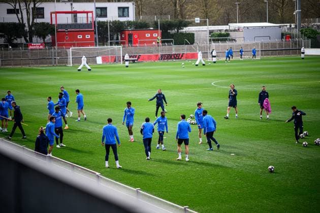 LEVERKUSEN, GERMANY - 10 MARCH, 2026: - Practice. The match of UEFA Champions League Bayer Leverkusen vs Arsenal London at BayArena.  Copyright: xVitaliixKliuievx