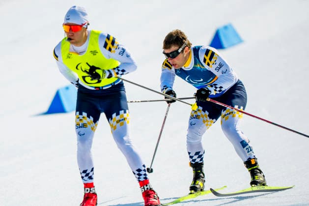 VAL DI FIEMME, ITALIEN 20260307 Zebastian Modin och ledsagaren Emil Talsi under tisdagens tävling i sprint pa Tesero Cross-Country Skiing Stadium under Paralympics 2026 i Val di Fiemme, Italien. VAL DI FIEMME ITALIEN 2026 x10500x *** VAL DI FIEMME, ITALY 20260307 Zebastian Modin and companion Emil Talsi during Tuesdays sprint competition at the Tesero Cross Country Skiing Stadium during the 2026 Paralympics in Val di Fiemme, Italy VAL DI FIEMME ITALY 2026 x10500x  Copyright: xOscarxOlsson ParasportxSverige xTTx PARALYMPICS 2026 LÄNGDSKIDOR