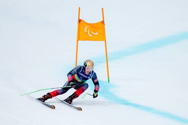 PARALYMPICS - Winter Paralympics Milano Cortina 2026 CORTINA D AMPEZZO,ITALY,10.MAR.26 - PARALYMPICS, ALPINE SKIING - Paralympic Winter games, Winterspiele,Spiele, Summer games Milano Cortina 2026, Super Combined, men. Image shows Johannes Aigner (AUT).  GEPAxpictures xMaticxKlansek