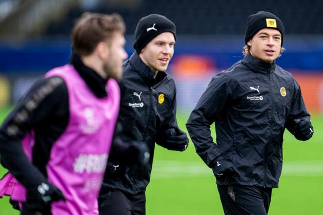 Football, training with Bodo Glimt Bodo, Norway 20260310 Bodo Glimt s Fredrik Bjorkan, Jens Petter Hauge and Patrick Berg during a training session with Bodo Glimt at Aspmyra stadium before the Champions League football match against Sporting Photo Fredrik Varfjell NTB Bodo Norway EDITORIAL USE ONLY RESTRICTED USE FOR BETTING COMPANIES  Copyright: xFredrikxVarfjellx xNTBx