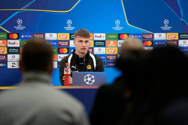 Football, press conference with Bodo Glimt Bodo, Norway 20260310 Bodo Glimt s coach Kjetil Knutsen and Odin Bjortuft during a press conference with Bodo Glimt at Aspmyra stadium before the Champions League football match against Sporting Photo Fredrik Varfjell NTB Bodo Norway EDITORIAL USE ONLY RESTRICTED USE FOR BETTING COMPANIES  Copyright: xFredrikxVarfjellx xNTBx