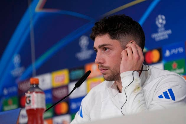 March 10, 2026, Valdebebas, Madrid, Spain: Federico Valverde attends his press conference, PK, Pressekonferenz during the training day of Real Madrid ahead the UEFA Champions League 2025 26, Round of 16 first leg, football match against Manchester City at Ciudad Deportiva Real Madrid on March 10, 2026, in Valdebebas, Madrid, Spain. Real Madrid Training And Press Conference - UEFA Champions League 2025 26 Round Of 16 First Leg  - ZUMAa181 20260310_zaa_a181_013 Copyright: xOscarxJ.xBarrosox