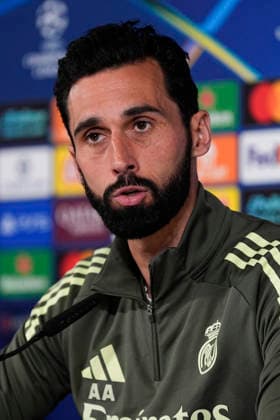 March 10, 2026, Valdebebas, Madrid, Spain: Alvaro Arbeloa attends his press conference, PK, Pressekonferenz during the training day of Real Madrid ahead the UEFA Champions League 2025 26, Round of 16 first leg, football match against Manchester City at Ciudad Deportiva Real Madrid on March 10, 2026, in Valdebebas, Madrid, Spain. Real Madrid Training And Press Conference - UEFA Champions League 2025 26 Round Of 16 First Leg  - ZUMAa181 20260310_zaa_a181_017 Copyright: xOscarxJ.xBarrosox