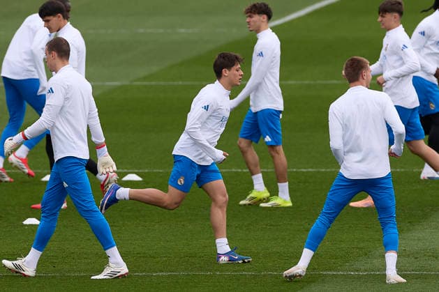 March 10, 2026, Madrid, Spain: Arda Guler of Real Madrid CF seen in action during the training session at Ciudad Real Madrid, on the eve of the UEFA Champions League 2025 2026 Round of 16 first leg football match between Real Madrid CF and Manchester City. Real Madrid CF Training Session And press conference, PK, Pressekonferenz In Spain - 10 Mar 2026  - ZUMAs197 20260310_aaa_s197_029 Copyright: xFedericoxTitonex