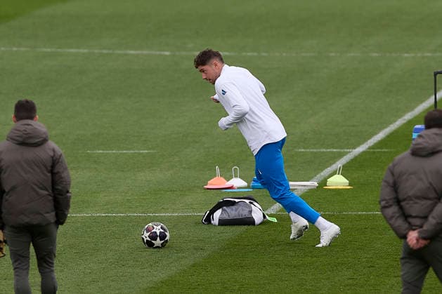 March 10, 2026, Madrid, Spain: Federico Valverde of Real Madrid CF seen in action during the training session at Ciudad Real Madrid, on the eve of the UEFA Champions League 2025 2026 Round of 16 first leg football match between Real Madrid CF and Manchester City. Real Madrid CF Training Session And press conference, PK, Pressekonferenz In Spain - 10 Mar 2026  - ZUMAs197 20260310_aaa_s197_030 Copyright: xFedericoxTitonex