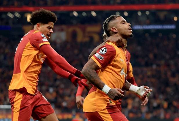 Mario Lemina of Galatasaray celebrates scoring their side s first goal of the game Galatasaray v Liverpool, UEFA Champions League, Round of 16, First Leg, Football, RAMS Park, Istanbul, Turkiye - 10 Mar 2026Istanbul RAMS Park Turkey EDITORIAL USE ONLY No use with unauthorised audio, video, data, fixture lists, club league logos or live services. Online in-match use limited to 120 images, no video emulation. No use in betting, games or single club league player publications. Copyright: xGeorgexTewkesbury Shutterstockx 16740258y
