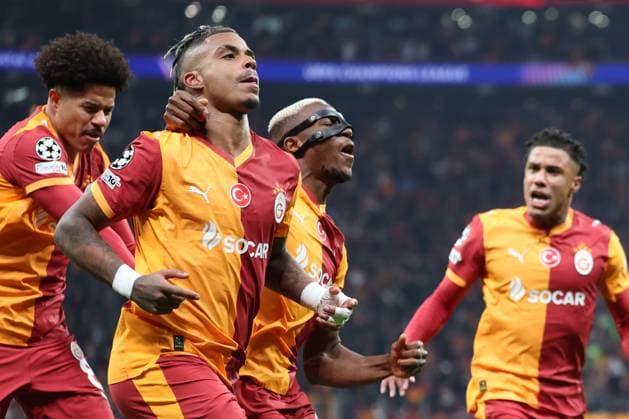 ISTANBUL, TURKEY, MAR. 10, 2026 SOCCER UEFA CHAMPIONS LEAGUE ROUND OF 16 1ST LEG, GALATASARAY vs. LIVERPOOL Mario Rene Junior Lemina of Galatasaray A.S. celebrates his team s first goal ISTANBUL ISTANBUL, TURKEY RAMS Park RAMS Park, Istanbul TURKEY