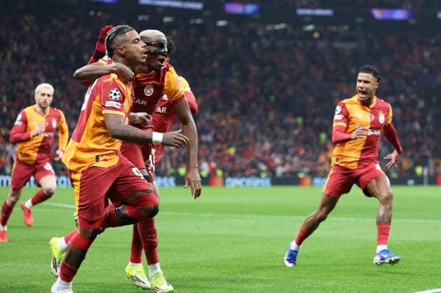 ISTANBUL, TURKEY, MAR. 10, 2026 SOCCER UEFA CHAMPIONS LEAGUE ROUND OF 16 1ST LEG, GALATASARAY vs. LIVERPOOL Mario Rene Junior Lemina of Galatasaray A.S. celebrates his team s first goal ISTANBUL ISTANBUL, TURKEY RAMS Park RAMS Park, Istanbul TURKEY