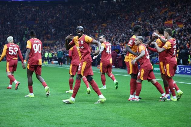ISTANBUL, TURKEY, MAR. 10, 2026 SOCCER UEFA CHAMPIONS LEAGUE ROUND OF 16 1ST LEG, GALATASARAY vs. LIVERPOOL celebrates his team galatsaray first goal Victor Osimhen of Galatasaray A.S. ISTANBUL ISTANBUL, TURKEY RAMS Park RAMS Park, Istanbul TURKEY