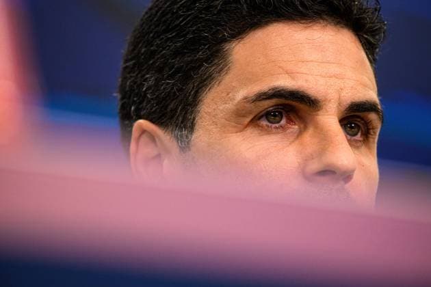 LEVERKUSEN, GERMANY - 10 MARCH, 2026: Mikel Arteta - press conference, PK, Pressekonferenz The match of UEFA Champions League Bayer Leverkusen vs Arsenal London at BayArena.  Copyright: xVitaliixKliuievx