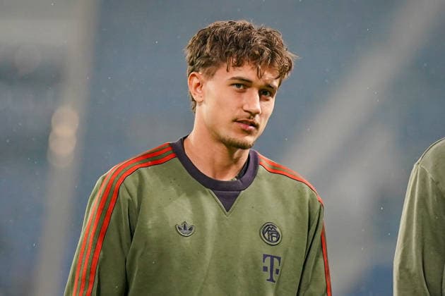 Italien: Fussball UEFA Champions League 2025 - 2026, Achtelfinale - Atalanta Bergamo vs FC Bayern München - New Balance Arena (Bergamo): Tom Bischof (FC Bayern München, 20) Copyright: xJOERANxSTEINSIEKx