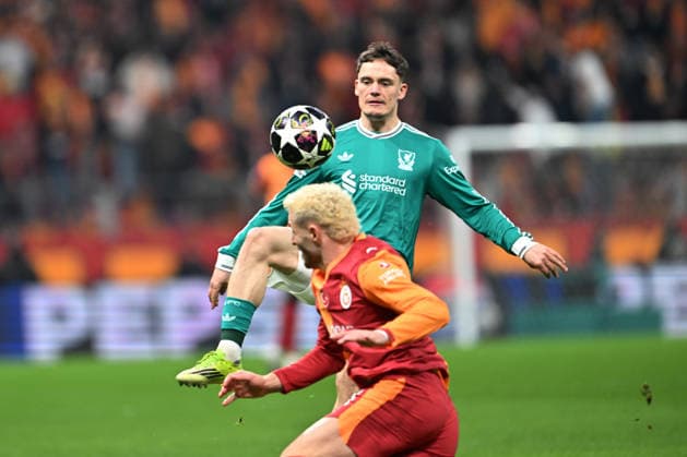Galatasaray v Liverpool - UEFA Champions League ISTANBUL, TURKIYE - MARCH 10: Galatasaray’s Baris Alper Yilmaz (53) competes against Liverpool’s Florian Wirtz (L) during the UEFA Champions League round of 16 first leg match between Galatasaray and Liverpool at RAMS Park in Istanbul, Turkiye, on March 10, 2026. Isa Terli Anadolu Istanbul Turkey. Editorial use only. Please get in touch for any other usage.  Copyright: x2026xAnadoluxIsaxTerlix
