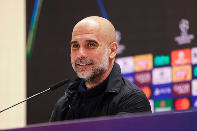 March 10, 2026, Madrid, Madrid, Spain: Pep Guardiola, head coach, attends the press conference, PK, Pressekonferenz of Manchester City ahead the UEFA Champions League 2025 26, Round of 16 first leg, football match against Real Madrid at Santiago Bernabeu stadium on March 10, 2026, in Madrid, Spain. Manchester City Press Conference - UEFA Champions League 2025 26 Round Of 16 First Leg - ZUMAa181 20260310_zaa_a181_028 Copyright: xIrinaxR.xHipolitox