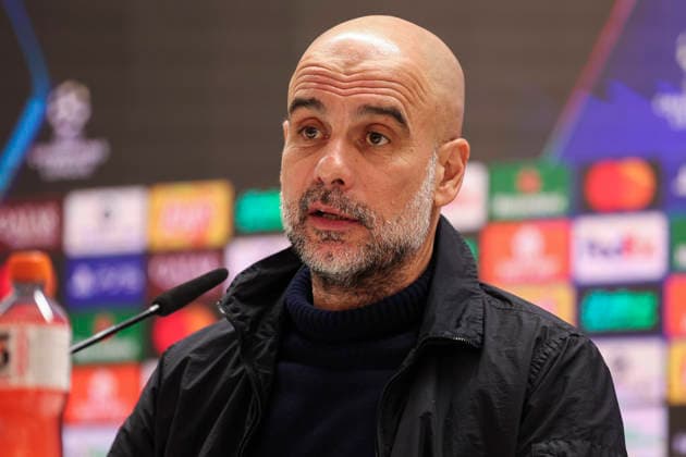March 10, 2026, Madrid, Madrid, Spain: Pep Guardiola, head coach, attends the press conference, PK, Pressekonferenz of Manchester City ahead the UEFA Champions League 2025 26, Round of 16 first leg, football match against Real Madrid at Santiago Bernabeu stadium on March 10, 2026, in Madrid, Spain. Manchester City Press Conference - UEFA Champions League 2025 26 Round Of 16 First Leg - ZUMAa181 20260310_zaa_a181_031 Copyright: xIrinaxR.xHipolitox