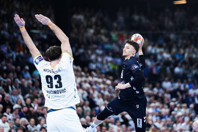 Wurf Tor Marco Grgic (SG Flensburg-Handewitt, 17) GER, THW Kiel vs. SG Flensburg-Handewitt, Handball, EHF European League, Hauptrunde, Saison 2025 2026, 10.03.2026 GER, THW Kiel vs. SG Flensburg-Handewitt, Handball, EHF European League, Hauptrunde, Saison 2025 2026, 10.03.2026 Kiel Copyright: xEibner-Pressefoto MarcelxvonxFehrnx EP_MFN