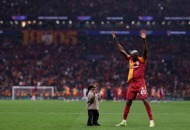 Victor Osimhen of Galatasaray celebrates their side s victory Galatasaray v Liverpool, UEFA Champions League, Round of 16, First Leg, Football, RAMS Park, Istanbul, Turkiye - 10 Mar 2026Istanbul RAMS Park Turkey EDITORIAL USE ONLY No use with unauthorised audio, video, data, fixture lists, club league logos or live services. Online in-match use limited to 120 images, no video emulation. No use in betting, games or single club league player publications. Copyright: xGeorgexTewkesbury Shutterstockx 16740258by