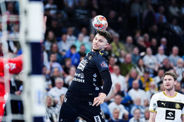 Wurf Tor Marco Grgic (SG Flensburg-Handewitt, 17) GER, THW Kiel vs. SG Flensburg-Handewitt, Handball, EHF European League, Hauptrunde, Saison 2025 2026, 10.03.2026 GER, THW Kiel vs. SG Flensburg-Handewitt, Handball, EHF European League, Hauptrunde, Saison 2025 2026, 10.03.2026 Kiel Copyright: xEibner-Pressefoto MarcelxvonxFehrnx EP_MFN