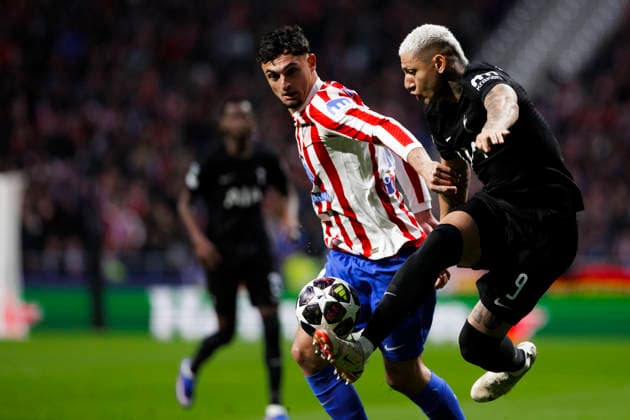 UEFA champions league - Atletico de Madrid vs Tottenham Hotspur MADRID,SPAIN - 10 March:Richarlison of Tottenham Hotspur controls the ball during UEFA champions league 2025 26 Round of 16 first leg match between Atletico de Madrid and Tottenham Hotspur at Riyadh Air Metropolitano Stadium. (Photo by Guille Martinez f22photo) Madrid Riyadh Air Metropolitano Stadium Spain Copyright: xGuillermoxMartinezx