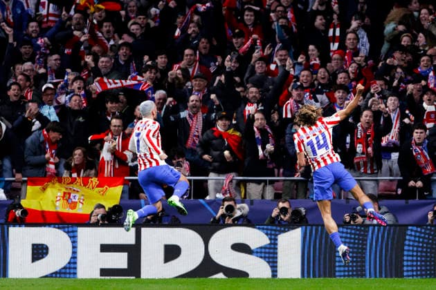 UEFA champions league - Atletico de Madrid vs Tottenham Hotspur MADRID,SPAIN - 10 March:Marcos Llorente of Atletico de Madrid celebrates a goal during UEFA champions league 2025 26 Round of 16 first leg match between Atletico de Madrid and Tottenham Hotspur at Riyadh Air Metropolitano Stadium. (Photo by Guille Martinez f22photo) Madrid Riyadh Air Metropolitano Stadium Spain Copyright: xGuillermoxMartinezx