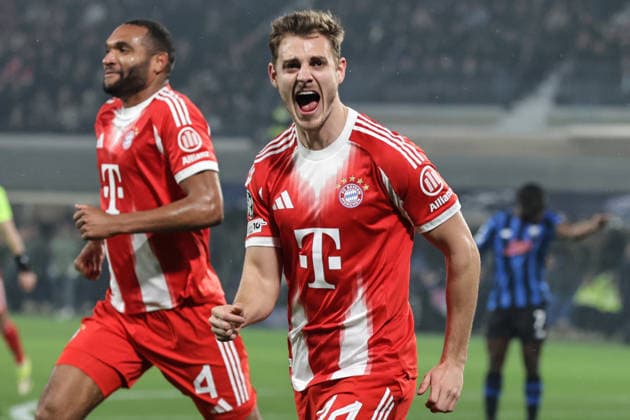 Bergamo 10 03 2026 - Champions League Atalanta-Bayern Monaco foto Image nella foto: esultanza gol Josip Stanisic 