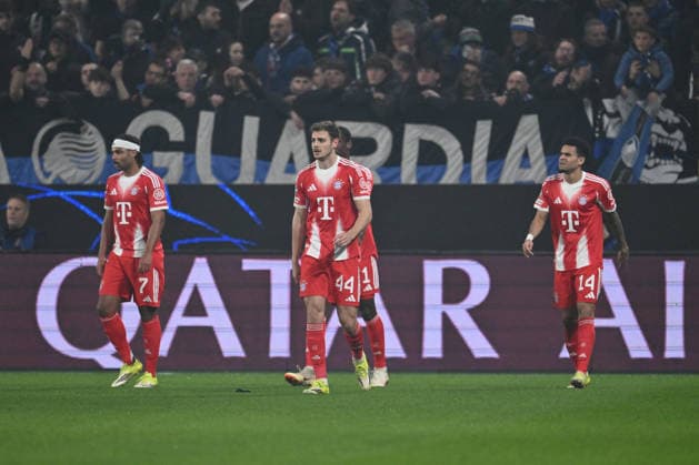 CALCIO - UEFA Champions League - Atalanta BC vs FC Bayern Munchen Josip Stanisic of F.C. Bayern Munchen celebrates after scoring the goal of 0-1 during the UEFA Champions League 2025 26 League Round of 16 First Leg match between Atalanta B.C. v Bayern Munchen at the Bergamo Stadium on March 10, 2026 in Bergamo, Italy. Bergamo Italy  Copyright: xIPAxSport ABACAx
