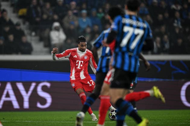 Mg Bergamo 10 03 2026 - Champions League Atalanta-Bayern Monaco foto Matteo Gribaudi Image nella foto: gol Michael Olise 